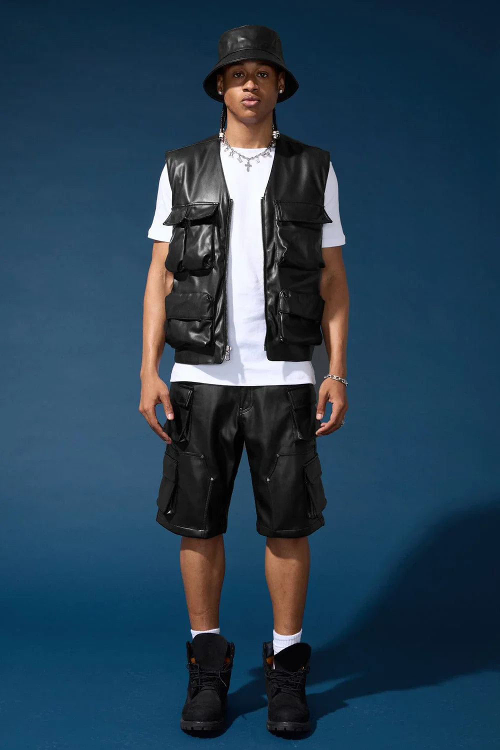Black Utility Vest | Premium Techwear Edition The Ultimate Utility Leather Vest is Here!