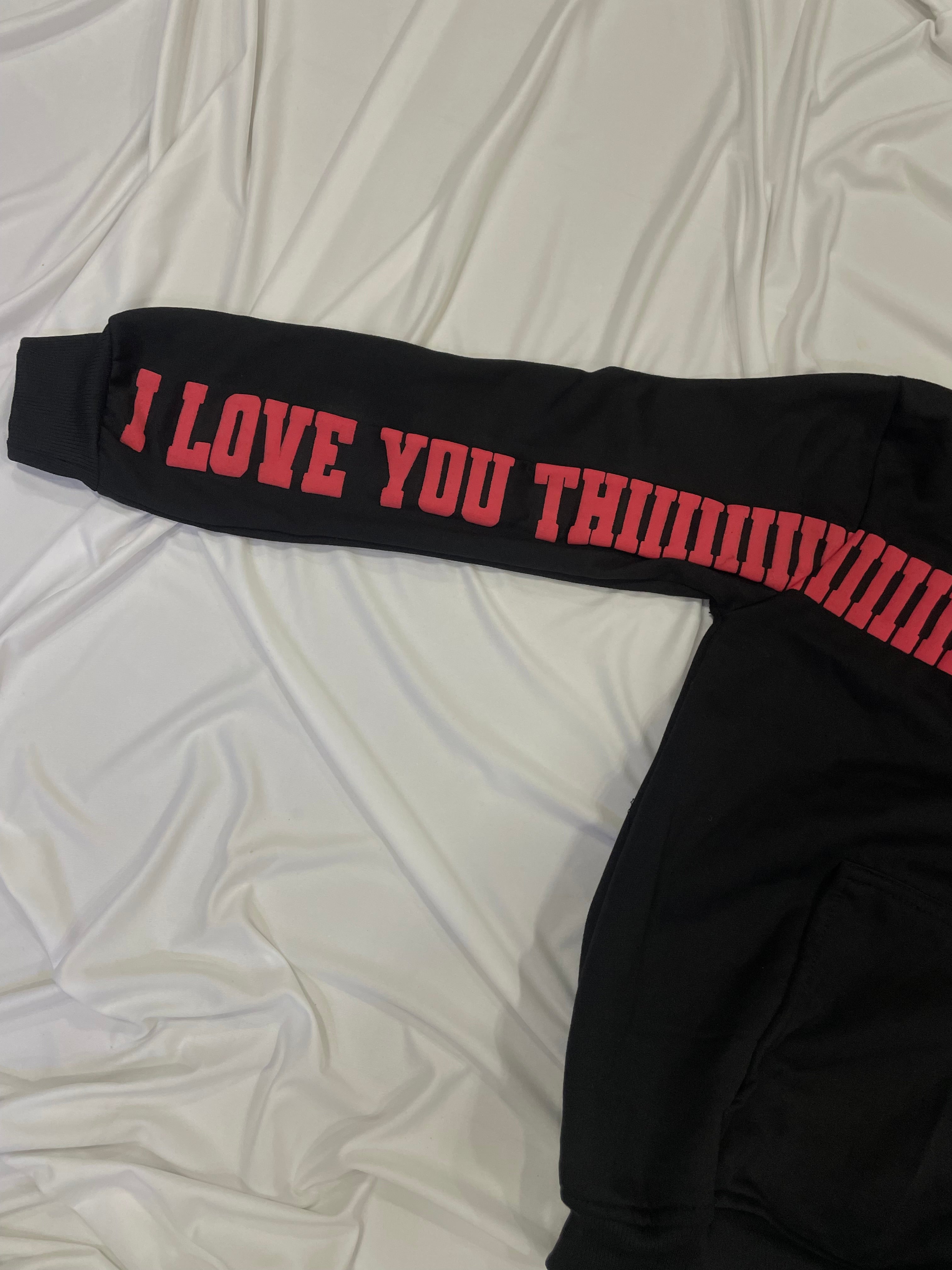 “I Love You This Much” Puff Print Hoodie – 300 GSM Premium Cotton