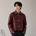 Cipher Leather Jacket - Maroon (Preorder)