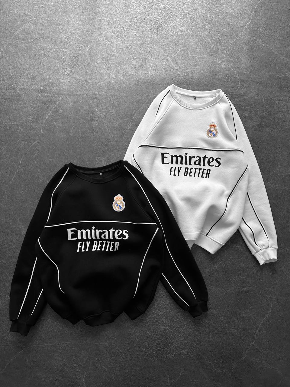 Real Madrid Piped Crewneck Sweatshirt