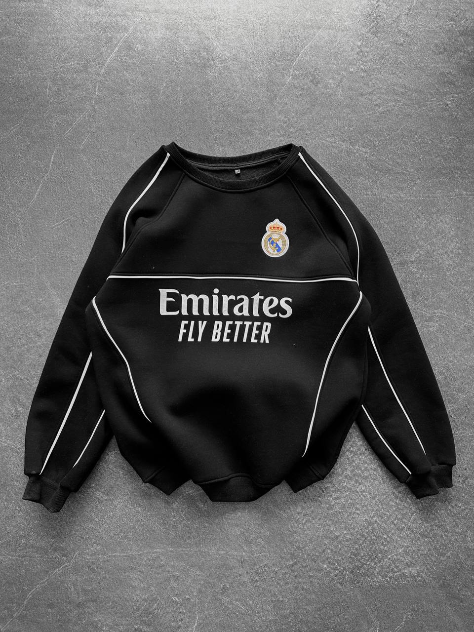 Real Madrid Piped Crewneck Sweatshirt