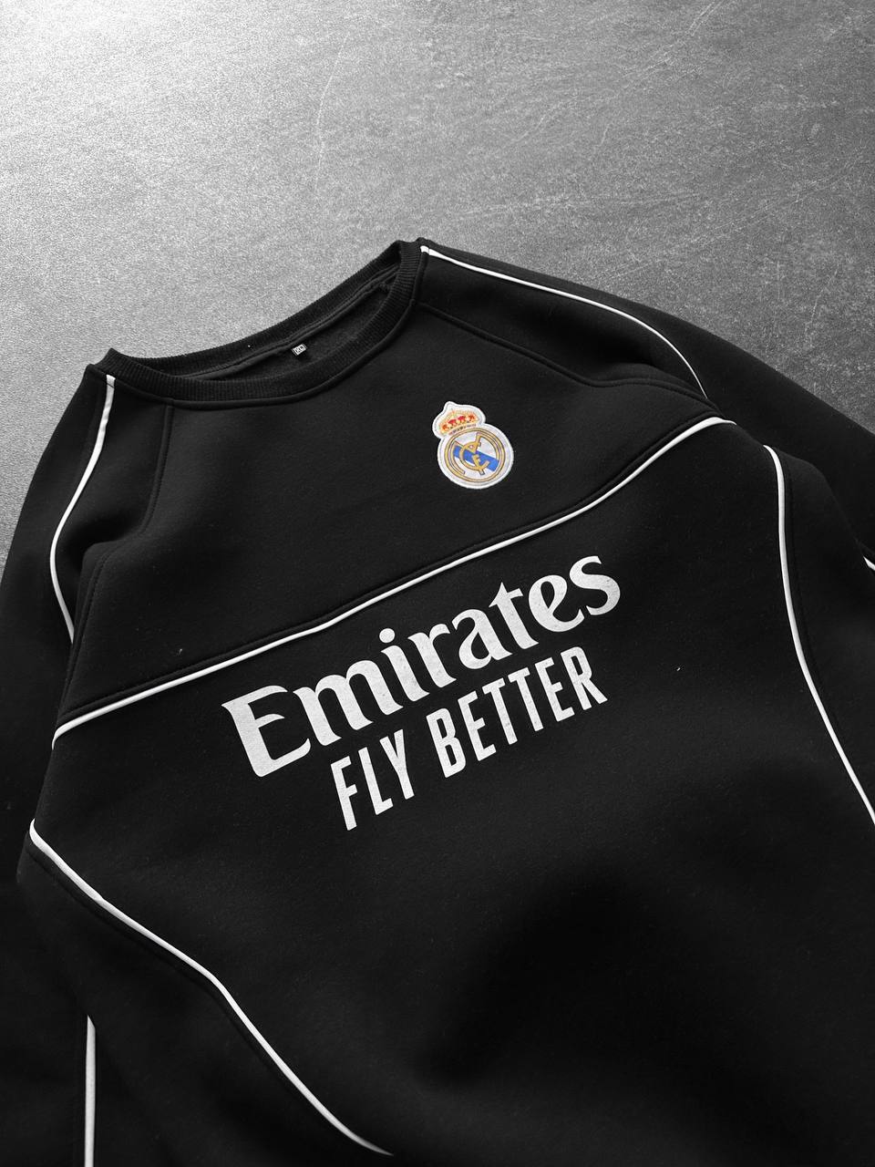 Real Madrid Piped Crewneck Sweatshirt