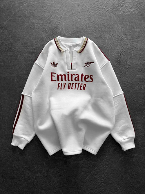 Arsenal FC Retro Polo Sweatshirt
