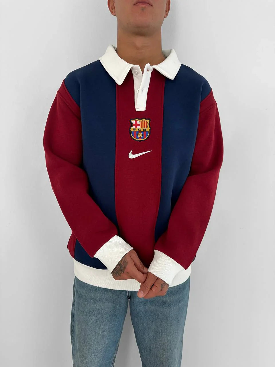 FC Barcelona 1999 Centenary Retro Polo – Oversized Blokecore Sweatshirt