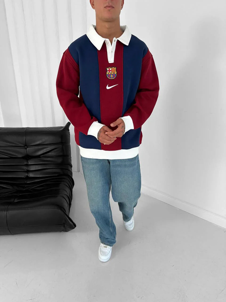 FC Barcelona 1999 Centenary Retro Polo – Oversized Blokecore Sweatshirt