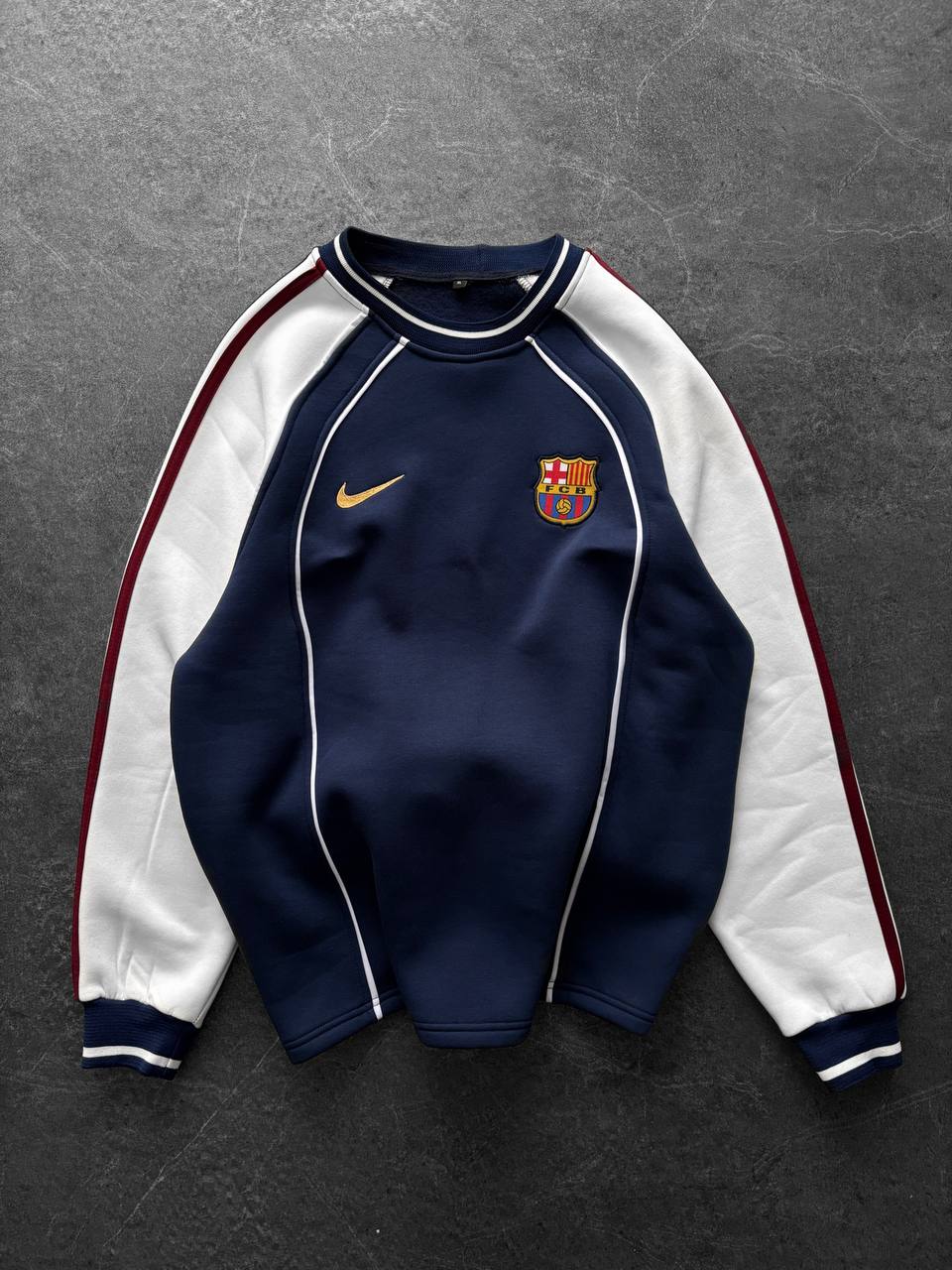 FC Barcelona Retro Piped Crewneck Sweatshirt