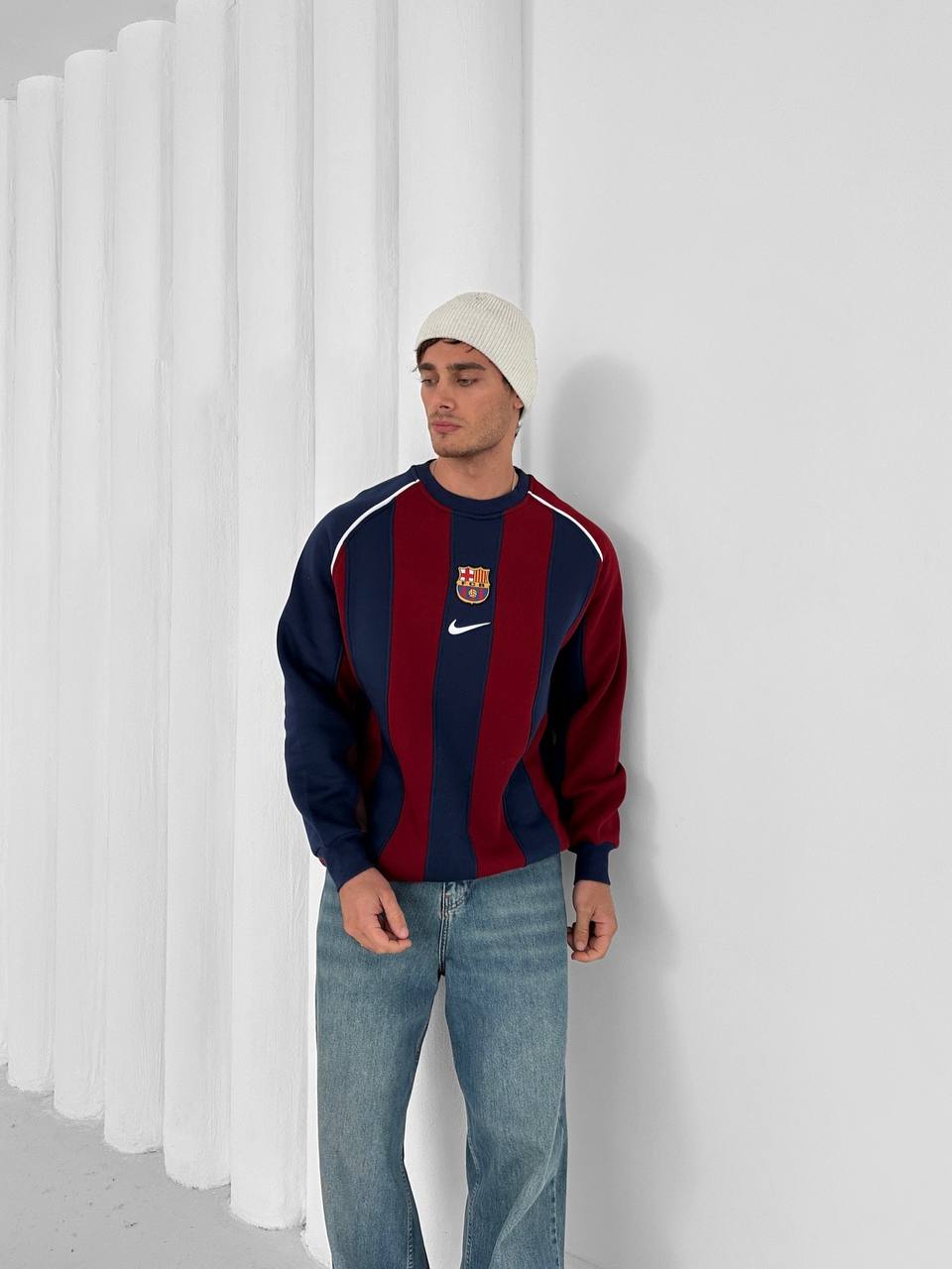 FC Barcelona 2005 Retro Striped Crewneck – Unmerch