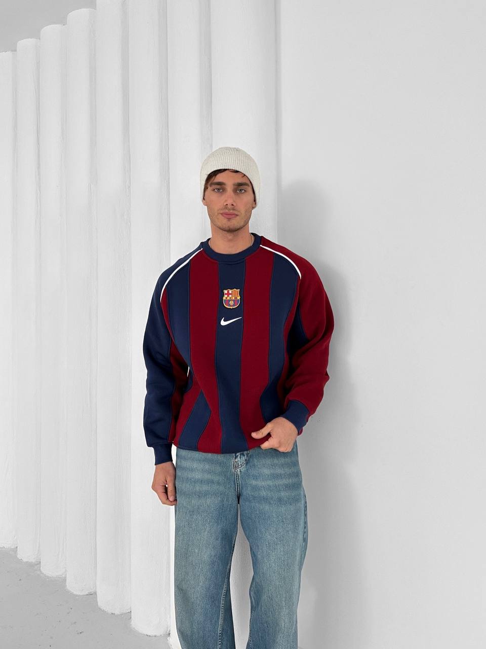 FC Barcelona 2005 Retro Striped Crewneck – Unmerch