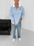 Argentina Retro AFA Quarter-Zip Sweatshirt – Oversized Blokecore Polo