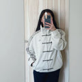 Chinese New Year Jacket | White Tang Jacket with Knot Buttons