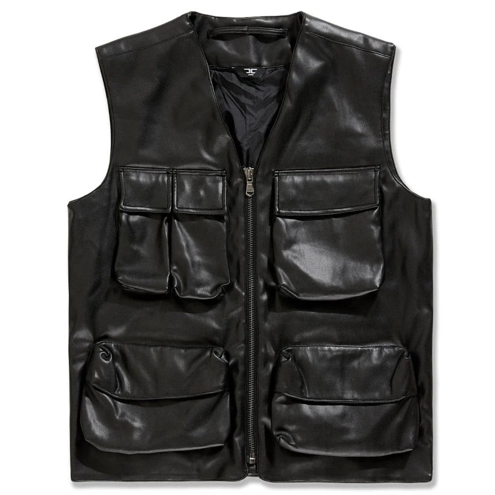Black Utility Vest | Premium Techwear Edition The Ultimate Utility Leather Vest is Here!