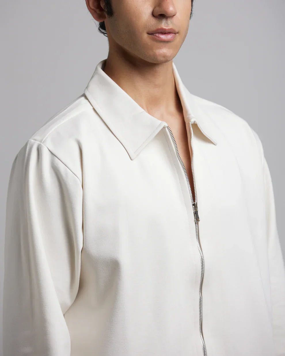White Faux Leather Jacket