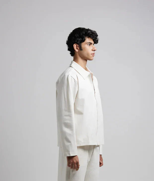 White Faux Leather Jacket